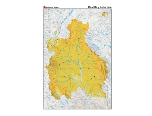 Mapa mudo color Din A4 castilla-leon fisico Teide 7228-5, imagen 2 mini