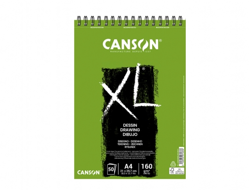 Bloc dibujo Canson XL dessin Din A4 liso microperforado espiral 21x29,7 cm C400039088, imagen 3 mini