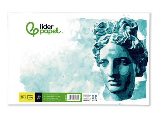 Bloc dibujo Liderpapel artistico encolado 297x420 mm 30 hojas 120g m2 sin 74289, imagen 5 mini