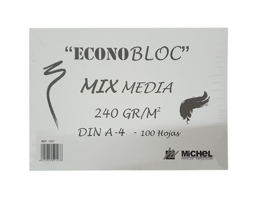 Bloc dibujo multitecnicas Michel econobloc mix media Din A4 encolado 100 hojas 1557229, imagen 2 mini