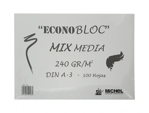 Bloc dibujo multitecnicas Michel econobloc mix media Din A3 encolado 100 hojas 1558242, imagen 2 mini