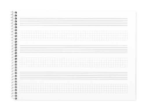 Bloc musica Liderpapel combi pentagrama 3mm mas cuadricula de 4mm para anotaciones 50341, imagen 3 mini