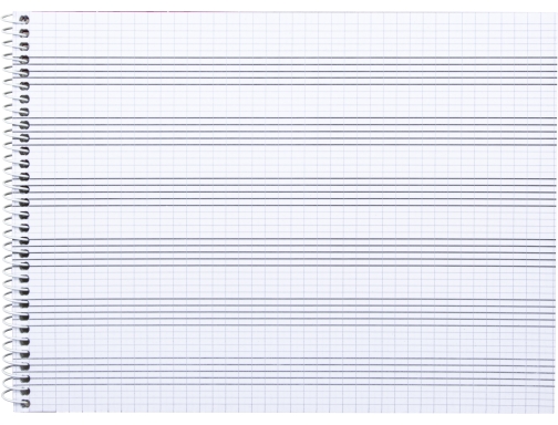 Bloc musica Liderpapel combi pentagrama cuadriculado 2,5mm cuarto 20 hojas 100g m2 58603, imagen 3 mini