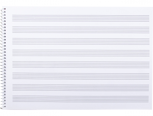 Bloc musica Liderpapel pentagrama 3mm folio apaisado 20 hojas 100g m2 00739, imagen 3 mini