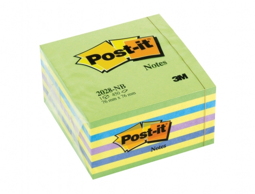 Bloc de notas adhesivas quita y pon Post-it 76x76 mm cubo color FT510093253 , surtidos, imagen 2 mini