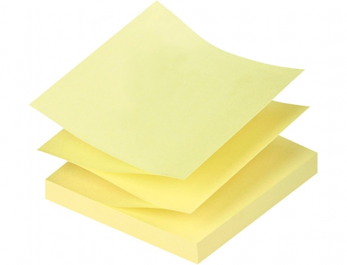 Bloc de notas adhesivas quita y pon zig-zag, en Z, 76x76, amarillo, imagen 4 mini
