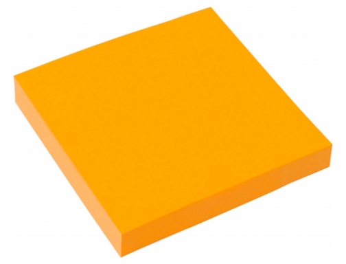 Bloc de notas adhesivas quita y pon Q-connect 76x76 mm naranja neon KF10517, imagen 4 mini