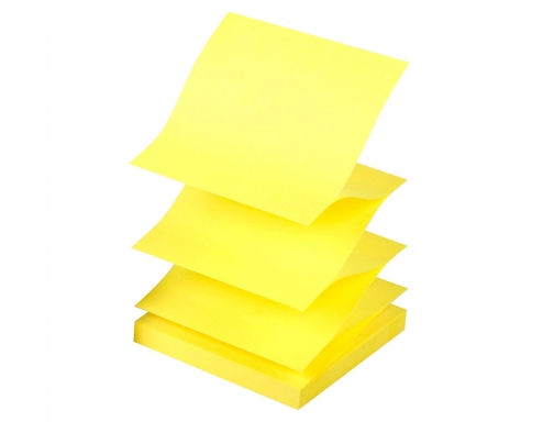 Bloc de notas adhesivas quita y pon Q-connect 76x76 mm amarillo neon KF16575, imagen 4 mini