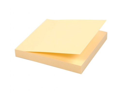Bloc de notas adhesivas recicladas, de quita y pon, 76x76 mm, amarillo, imagen 4 mini
