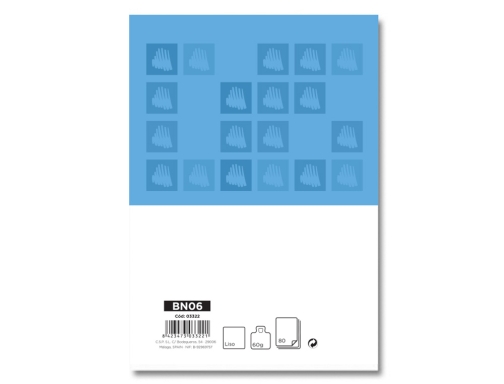 Bloc notas Liderpapel liso A6 80 hojas 60g m2 perforado 03322, imagen 2 mini