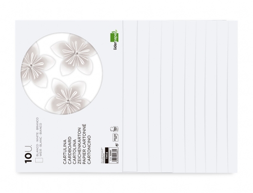 Bloc trabajos manuales Liderpapel cartulina 240x315mm 10 hojas color blanco 163901, imagen 3 mini