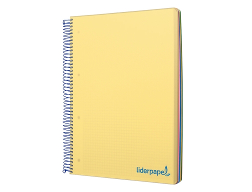 Cuaderno espiral Liderpapel A4 micro wonder tapa plastico 120h 90 gr cuadro 08937, imagen 4 mini