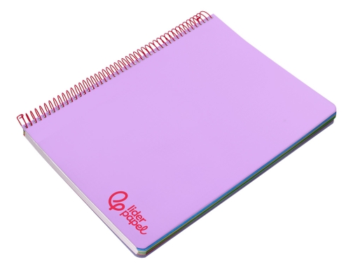 Cuaderno espiral Liderpapel A4 micro wonder tapa plastico 120h 90 gr cuadro 08942, imagen 4 mini