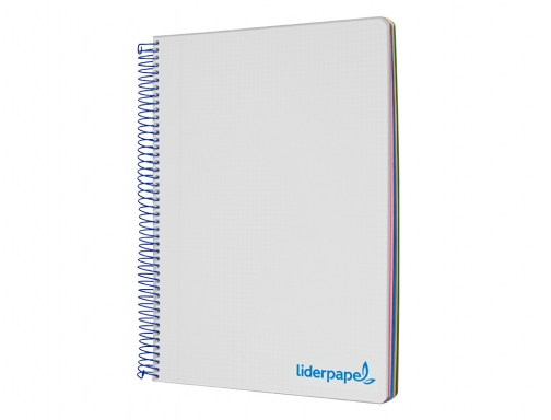 Cuaderno espiral Liderpapel A4 micro wonder tapa plastico 120h 90 gr cuadro 08945, imagen 4 mini
