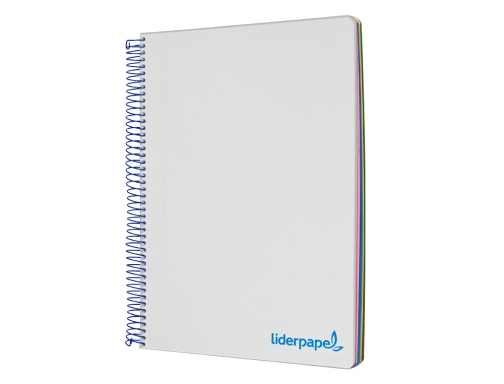 Cuaderno espiral Liderpapel A4 micro wonder tapa plastico 120h 90 gr cuadro 08945, imagen 4 mini