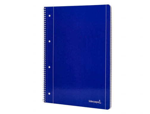 Cuaderno espiral Liderpapel A4 micro serie azul tapa blanda 80h 80 gr 29111, imagen 4 mini