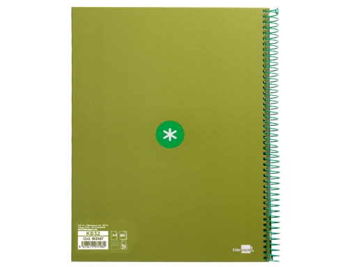 Cuaderno espiral liderpapel A4 micro Antartik tapa forradA80h 90 gr horizontal 1 KB32, imagen 3 mini