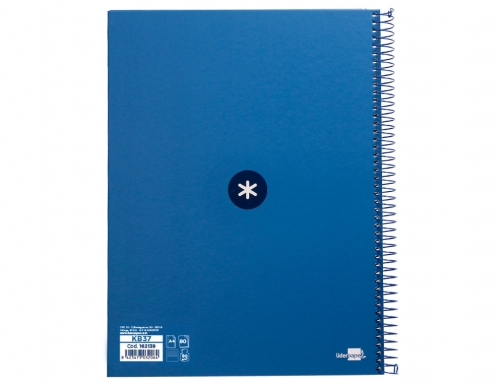 Cuaderno espiral liderpapel A4 micro Antartik tapa forradA80h 90 gr horizontal 1 KB37, imagen 3 mini