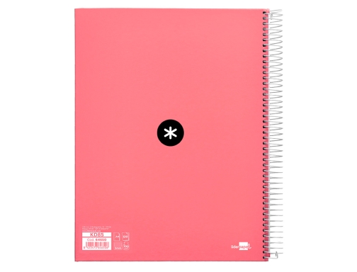 Cuaderno espiral liderpapel A4 micro Antartik tapa forrada120h 100 gr cuadro 5mm KD85, imagen 3 mini