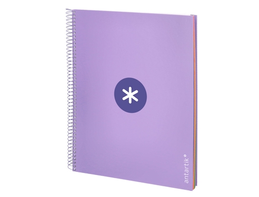 Cuaderno espiral liderpapel A4 micro Antartik tapa forrada 120h 100 gr horizontal KD97, imagen 4 mini