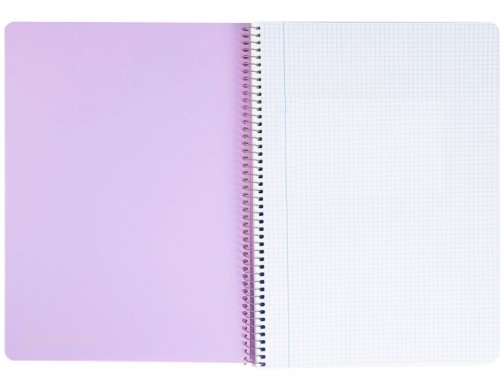 Cuaderno espiral Liderpapel A4 wonder tapa plastico 80h 90gr cuadro 4mm con 08931, imagen 3 mini