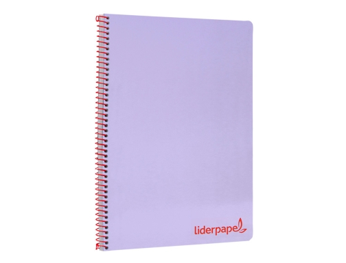 Cuaderno espiral Liderpapel A4 wonder tapa plastico 80h 90gr cuadro 4mm con 09133, imagen 5 mini