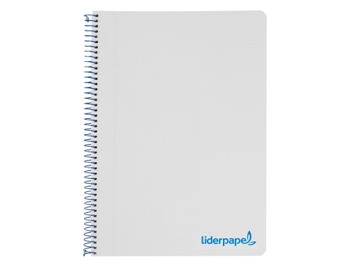 Cuaderno espiral Liderpapel A4 wonder tapa plastico 80h 90gr cuadro 4mm con 09177, imagen 3 mini