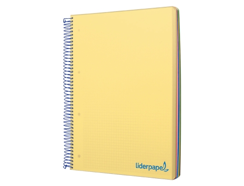 Cuaderno espiral Liderpapel A5 micro wonder tapa plastico 120h 90g cuadro 5mm 09232, imagen 4 mini