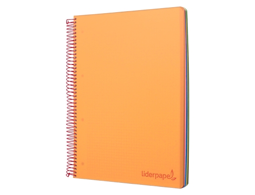 Cuaderno espiral Liderpapel A5 micro wonder tapa plastico 120h 90g cuadro 5mm 09234, imagen 4 mini