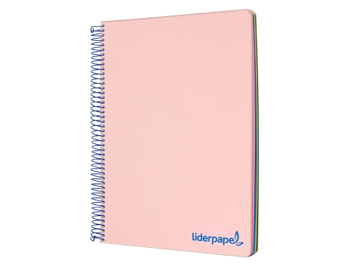 Cuaderno espiral Liderpapel A5 micro wonder tapa plastico 120h 90g cuadro 5mm 09235, imagen 4 mini