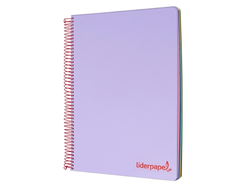 Cuaderno espiral Liderpapel A5 micro wonder tapa plastico 120h 90g cuadro 5mm 09237, imagen 4 mini