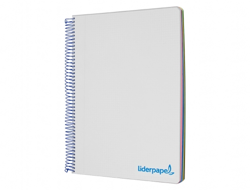 Cuaderno espiral Liderpapel A5 micro wonder tapa plastico 120h 90g cuadro 5mm 09240, imagen 4 mini