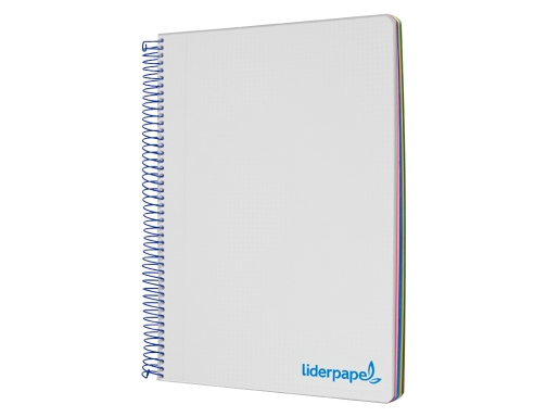 Cuaderno espiral Liderpapel A5 micro wonder tapa plastico 120h 90g cuadro 5mm 09240, imagen 4 mini