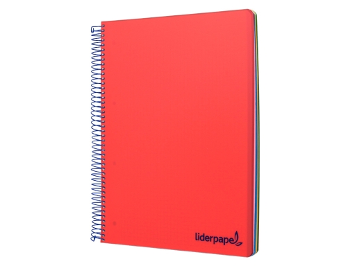 Cuaderno espiral Liderpapel A5 micro wonder tapa plastico 120h 90g cuadro 5mm 09241, imagen 4 mini