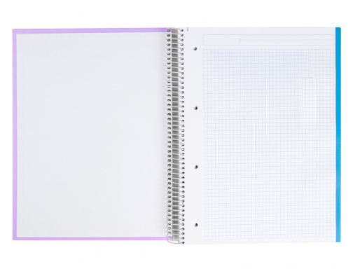 Cuaderno espiral Liderpapel A5 micro jolly tapa forrada 140h 75 gr cuadro 09758, imagen 3 mini