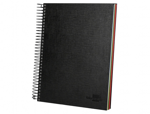 Cuaderno espiral Liderpapel A5 micro papercoat tapa forrada 140h 75 gr cuadro5mm 25320, imagen 5 mini