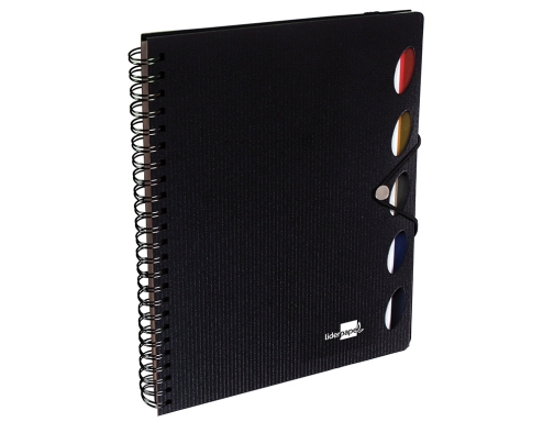 Cuaderno espiral Liderpapel A5 micro executive tapa plastico 100h 80 gr cuadro 35973, imagen 3 mini