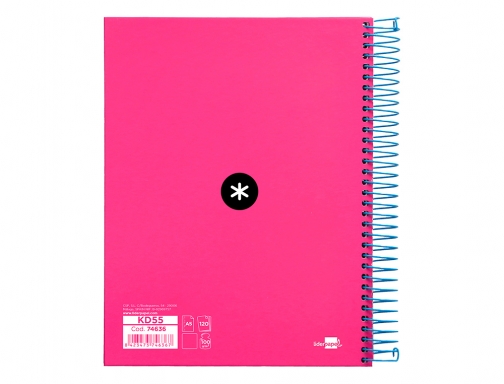Cuaderno espiral liderpapel A5 micro Antartik tapa forrada 120h 90 gr liso KD55, imagen 3 mini