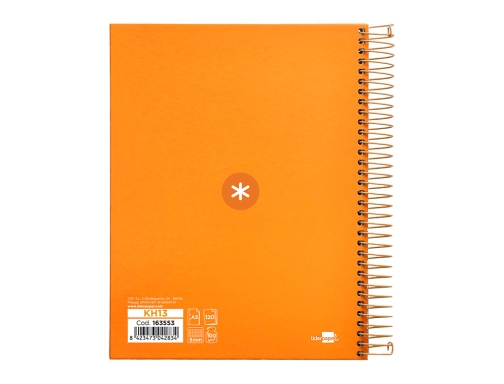 Cuaderno espiral liderpapel A5 micro Antartik tapa forrada120h 90 gr cuadro 5mm KH13, imagen 3 mini