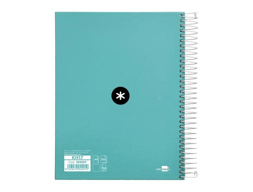 Cuaderno espiral liderpapel A5 micro Antartik tapa forrada120h 90 gr liso 5 KH17, imagen 3 mini