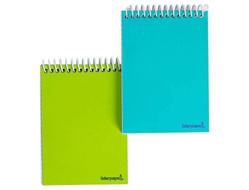 Cuaderno espiral Liderpapel bolsillo dieciseavo apaisado smart tapa blanda 80h 60gr cuadro 09863, imagen 2 mini