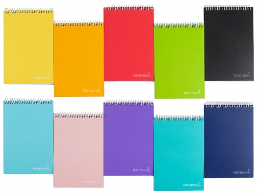 Cuaderno espiral Liderpapel bolsillo dieciseiavo apaisado witty tapa dura dura 80h 60 08420, imagen 2 mini