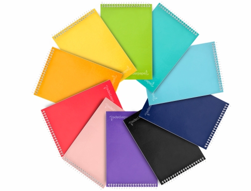 Cuaderno espiral Liderpapel bolsillo dieciseiavo apaisado witty tapa dura dura 80h 60 08420, imagen 3 mini