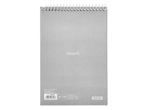 Cuaderno espiral Liderpapel bolsillo octavo apaisado witty tapadura 80h 75gr cuadro 4 08418, imagen 5 mini