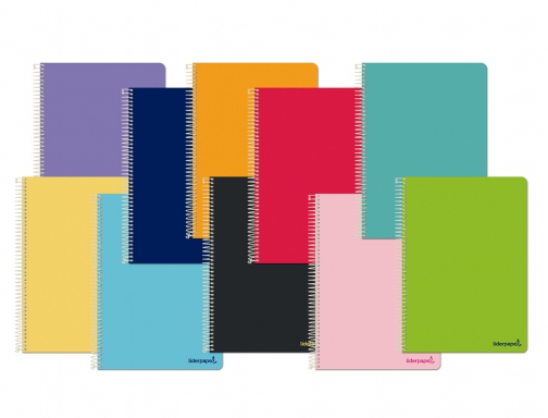 Cuaderno espiral Liderpapel cuarto apaisado smart tapa blanda 80h 60gr cuadro 4mm 08279, imagen 2 mini