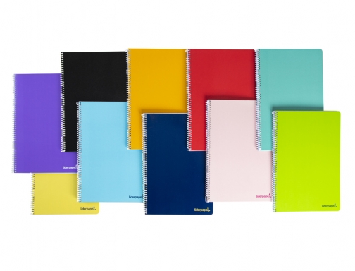 Cuaderno espiral Liderpapel cuarto smart tapa blanda 80h 60gr cuadro 8mm con 08390, imagen 2 mini