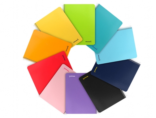 Cuaderno espiral Liderpapel cuarto smart tapa blanda 80h 60gr rayado n46 colores 08396, imagen 3 mini