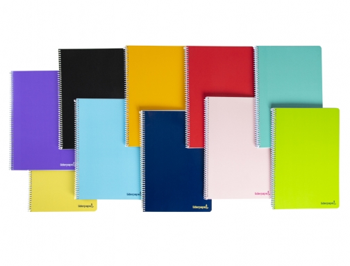 Cuaderno espiral Liderpapel cuarto smart tapa blanda 80h 60gr rayado montessori 3,5mm 08397, imagen 2 mini