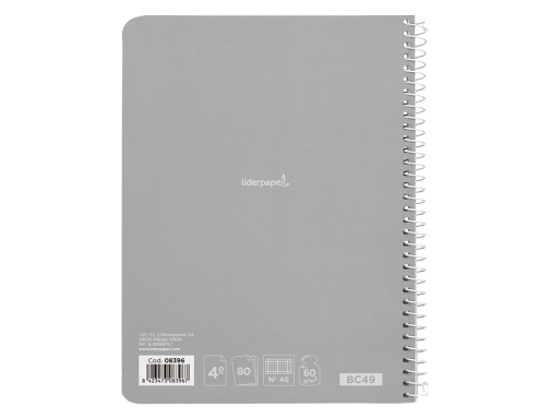 Cuaderno espiral Liderpapel cuarto witty tapa dura 80h 75gr rayado n 46 08406, imagen 5 mini