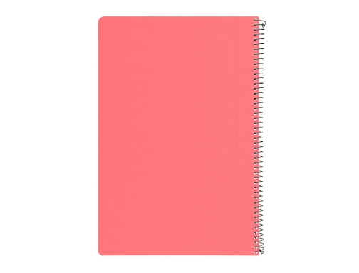 Cuaderno espiral Liderpapel folio pautaguia tapa plastico 80h 75gr cuadro pautado 3mm 06481, imagen 3 mini